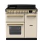 Rangemaster ESDL90EIPPCR/AB1, Estel Deluxe Induction 90cm Range Cooker,Pale Cream with Brass Trim