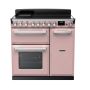 Rangemaster ESDL90EIPPPK/CM1, Estel Deluxe Induction 90cm Range Cooker,Pale Pink with Chrome Trim