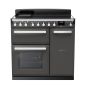 Rangemaster ESDL90EIPSLT/CM1, Estel Deluxe Induction 90cm Range Cooker,Slate with Chrome Trim