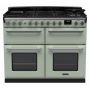 Rangemaster ESDLB110DFPMNT/CM1, Estel Deluxe Dual Fuel 110cm Range Cooker,Mint with Chrome Trim