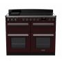 Rangemaster ESDLB110EIPBOR/CM1, Estel Deluxe Induction 110cm Range Cooker,Bordeaux with Chrome Trim