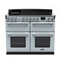 Rangemaster ESDLB110EIPMSB/CM1, Estel Deluxe Induction 110cm Range Cooker,Misty Blue with Chrome Trim