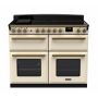 Rangemaster ESDLB110EIPPCR/AB1, Estel Deluxe Induction 110cm Range Cooker,Pale Cream with Brass Trim