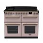 Rangemaster ESDLB110EIPPPK/AB1, Estel Deluxe Induction 110cm Range Cooker,Pale Pink with Brass Trim
