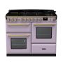 Rangemaster ESDLO110DFPHTH/AB1, Estel Deluxe Dual Fuel 110cm Range Cooker,Heather with Brass Trim