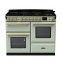 Rangemaster ESDLO110DFPMNT/AB1, Estel Deluxe Dual Fuel 110cm Range Cooker,Mint with Brass Trim