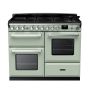 Rangemaster ESDLO110DFPMNT/CM1, Estel Deluxe Dual Fuel 110cm Range Cooker,Mint with Chrome Trim