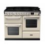 Rangemaster ESDLO110DFPPCR/CM1, Estel Deluxe Dual Fuel 110cm Range Cooker,Pale Cream with Chrome Trim
