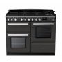 Rangemaster ESDLO110DFPSLT/CM1, Estel Deluxe Dual Fuel 110cm Range Cooker,Slate with Chrome Trim
