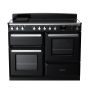 Rangemaster ESDLO110EIPGBL/CM1, Estel Deluxe Induction 110cm Range Cooker,Gloss Black with Chrome Trim