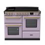 Rangemaster ESDLO110EIPHTH/AB1, Estel Deluxe Induction 110cm Range Cooker,Heather with Brass Trim