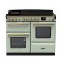 Rangemaster ESDLO110EIPMNT/AB1, Estel Deluxe Induction 110cm Range Cooker,Mint with Brass Trim