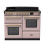 Rangemaster ESDLO110EIPPPK/AB1, Estel Deluxe Induction 110cm Range Cooker,Pale Pink with Brass Trim