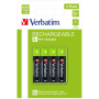 Verbatim 49514, AAA Rechargeable Batteries - 4 Pack