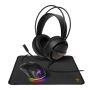 Deltaco GAM13, 3-in-1 Gaming Bundle w/ Headset/Mouse/Mousepad