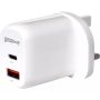 Groove GVMA105WE, 20W, USB-A & USB-C Mains Charger Plug