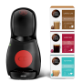 Dolce Gusto by DeLonghi EDG210BBUNDLE, Piccolo XS Coffee Machine, Black