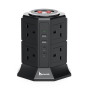 Homesafe TRE09, USB + AC Power Tower, Black