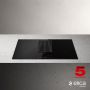 Elica Nikola Tesla, 83cm, Aspirating Induction Hob, Black