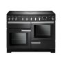 Rangemaster PDL110EICB/C, Professional Deluxe Induction 110cm Range Cooker,Charcoal Black with Chrome Trim