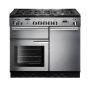 Rangemaster PROP100DFFSS/C, Professional Plus Dual Fuel 100cm Range Cooker,Stainless Steel with Chrome Trim