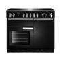 Rangemaster PROP100EIGB/C, Professional Plus Induction 100cm Range Cooker,Gloss Black with Chrome Trim