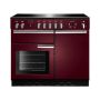 Rangemaster PROP100EICY/C, Professional Plus Induction 100cm Range Cooker,Cranberry with Chrome Trim