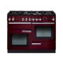 Rangemaster PROP110DFFCY/C, Professional Plus Dual Fuel 110cm Range Cooker,Cranberry with Chrome Trim