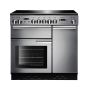 Rangemaster PROP90ECSS/C, Professional Plus Ceramic 90cm Range Cooker,Stainless Steel with Chrome Trim