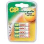 GP 656158, Ekopower Nimh Rechargeable Batteries, AAA, 650MH, 4 Pack