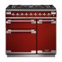 Rangemaster ELS90DFFRD/, Elise Dual Fuel 90cm Range Cooker,Cherry Red