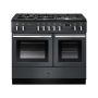 Rangemaster PROPL100FXDFFSL/C, Professional Plus Dual Fuel 100cm Range Cooker,Slate with Chrome Trim