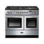 Rangemaster PROPL100FXDFFSS/C, Professional Plus Dual Fuel 100cm Range Cooker,Stainless Steel with Chrome Trim