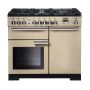 Rangemaster PDL100DFFCR/C, Professional Deluxe Dual Fuel 100cm Range Cooker,Cream with Chrome Trim