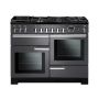 Rangemaster PDL110DFFSL/C, Professional Deluxe Dual Fuel 110cm Range Cooker,Slate with Chrome Trim