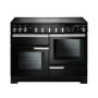 Rangemaster PDL110EIGB/C, Professional Deluxe Induction 110cm Range Cooker,Gloss Black with Chrome Trim