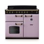 Rangemaster  CLDL100EIPHTH/AB1, Classic Deluxe 100cm Dual Fuel Range Cooker, Heather with Antique Brass Trim
