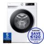 Samsung WW90DG6U85LEU , Series 6 AI Energy + Auto Dose WiFi-enabled, 9KG 1400 Washing Machine, White