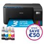 Epson ET2861, EcoTank Multifunction Wi-Fi Ink Tank Printer, Black