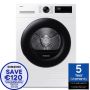 Samsung DV90DG52A0AEEU, 9KG, Heat Pump Tumble Dryer, White