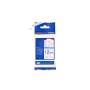 Brother TZEFA3, Navy Blue on White Fabric Iron-on Tape for P-touch