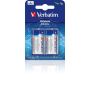 Verbatim 49922, C Alkaline Batteries, 2 Pack