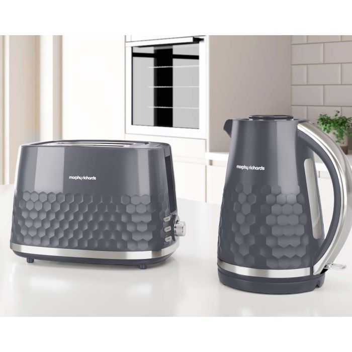 Morphy richards grey kettle and toaster shop