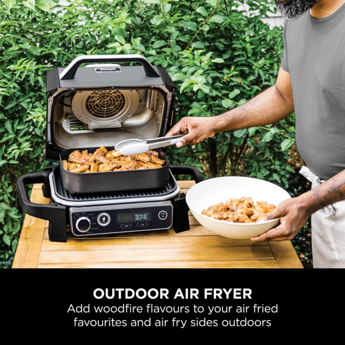 Buy Ninja Woodfire OG701UK, Electric BBQ Grill u0026 Smoker, Grey | Soundstore