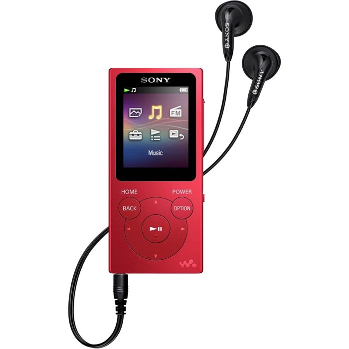 Buy Sony NWE394R 8GB MP3 Player w FM Radio Red Soundstore