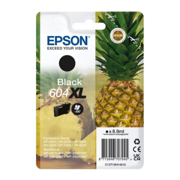 Epson T10H14010, 604XL Pineapple Black Ink Cartridge