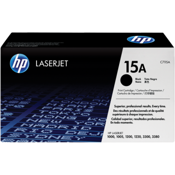 HP 102626, C7115A, Black Original, LaserJet, Toner Cartridge
