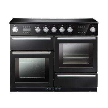 Rangemaster NEX110SOEICB/C, Nexus Induction 110cm Range Cooker,Charcoal Black with Chrome Trim