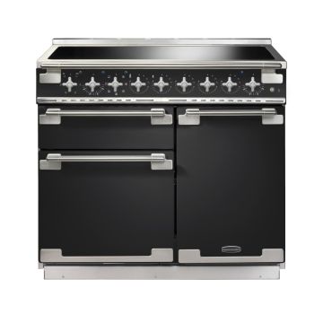 Rangemaster ELS100EICB/, Elise Induction 100cm Range Cooker,Charcoal Black with Chrome Trim