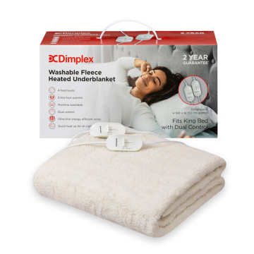 Dimplex DFB2004, King Dual Control Heated Underblanket, White
